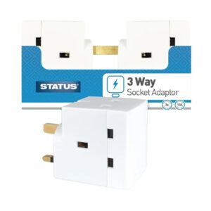 8 x Status 3 Way Plug Adaptor in display