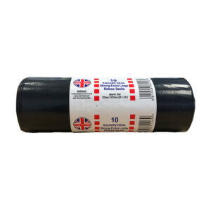 20 x Black Bin Bag 39 inch Roll of 10