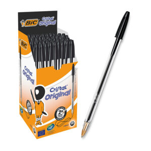 50 x Bic Black Crystal Pens