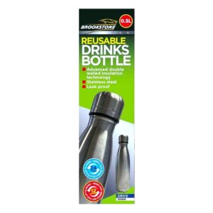 Brookstone Stainless Steel Reusable Drinks Bottle 0.5ltr