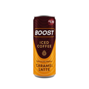 12 x Boost Iced Coffee Caramel Latte 250ml Can &pound;1.19 0% Vat
