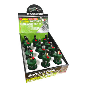 12 x Brookstone Stubby 12 in 1 Screwdriver Set in Display