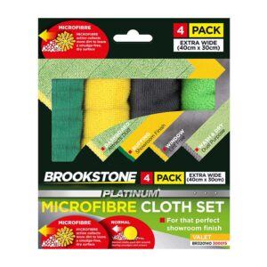 Brookstone Microfibre Cloth Set 4 pack 40 x 30cm