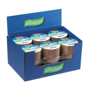 6 x Ultratape Buff Tape 48mm x 40m in display