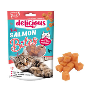 12 x Cat Treat Meaty Salmon Bites 80g