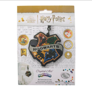 Craft Buddies Crystal Art Bag Charm - Hogwarts Badge