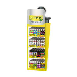 Clipper Shaped Lighters Stand 160 lighters + 40 free per display