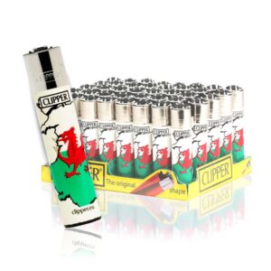 40 x Clipper Wales Lighters