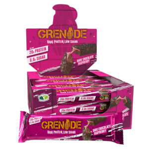 12 x Grenade Protein Dark Choc Raspberry Bars