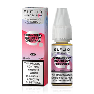 ELFLIQ Nic Salt E-Liquid Strawberry Raspberry Cherry 10ml 20mg