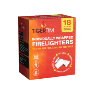 16 x Tiger Tim Indiviually Wrapped Firelighters 18 pack