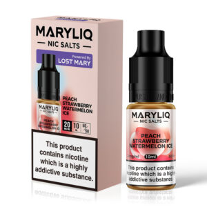MARYLIQ Nic Salt E-Liquid Peach Strawberry Watermelon Ice 20mg
