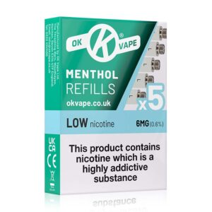 10 x OK Cigalike Refills - Menthol Low (5 Pack)