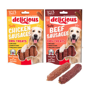 12 x Dog Treat Meaty Sausage 7 pack 65g