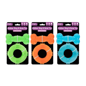 Rubber Ring and Bone Dog Toy
