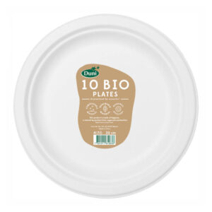 10 x Duni Bio Plates 22cm White 10 Pack