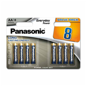 12 x Panasonic AA Everyday Alkaline 8 Pack