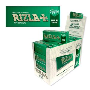 Rizla Regular Rolling Papers Multipack Green 5's in display of 20