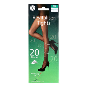 6 x Revitaliser Tights Nearly Black (20 Denier) M/L