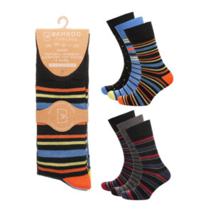 Men's Bamboo Design Socks - 3 Pack
