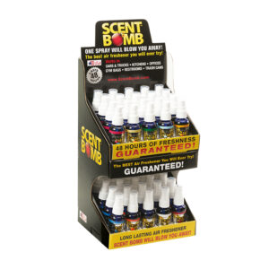 Scent Bomb Cardboard Counter Display 2 Tier