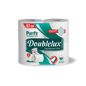 10 x Toilet Tissue with Aloe Vera 4 Rolls 2 ply PMP £1.29
