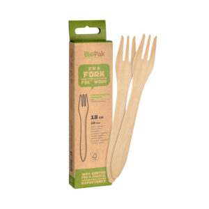 12 x Duni Wooden Forks 18cm 10 Pack