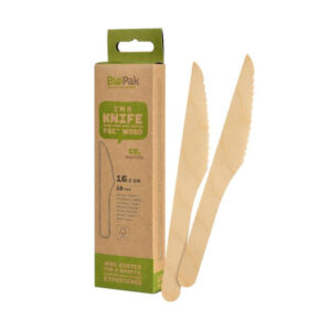 12 x Duni Wooden Knives 18cm 10 Pack