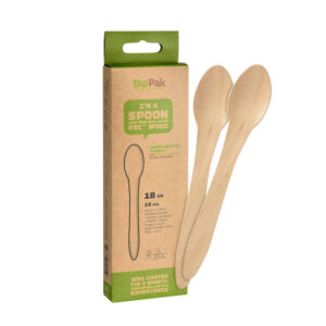 12 x Duni Wooden Spoons 18cm 10 Pack