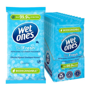 12 x Wet Ones Be Fresh Biodegradable Wipes