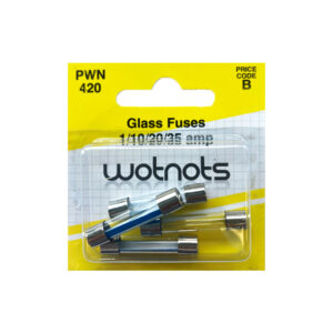 5 x Wotnot Glass Fuses 1, 10, 20 amp