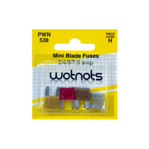 5 x Wotnot Mini Blade Fuses 2, 4, 5, 7.5 amp