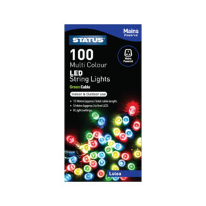 Status LED Xmas Lights Mains 100 Multi Colour