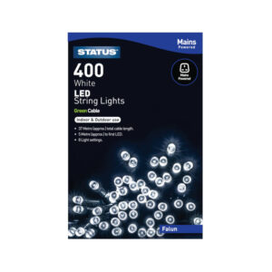 Status LED Xmas Lights Mains 400 White