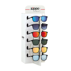 9 x Zippo Black Rim Sunglasses & Pouch Display