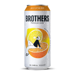 10 x Brothers Cider Best of the Zest 3.4% Vol 500ml Can