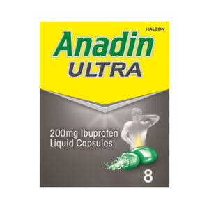 12 x Anadin Ultra Liquid Capsules 8's