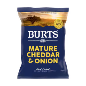 10 x Burts Mature Cheddar & Onion Chips 150g