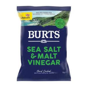 10 x Burts Sea Salt & Malt Vinegar Chips 150g