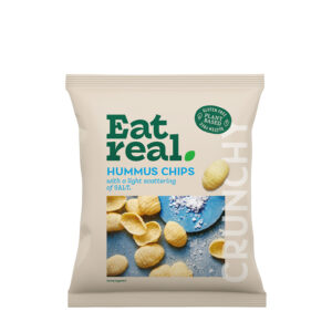 18 x Eat Real Hummus Chips Sea Salt 45g 0% Vat