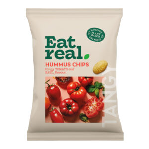 10 x Eat Real Share Hummus Chips Tomato Basil 110g 0% Vat