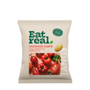 18 x Eat Real Hummus Chips Tomato Basil 45g 0% Vat
