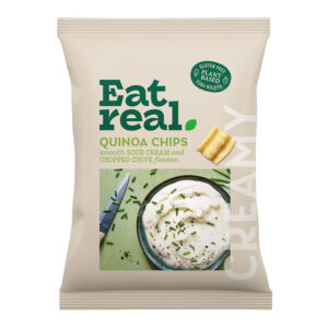 10 x Eat Real Share Quinoa Chips Sour Cream Chive 90g 0% Vat