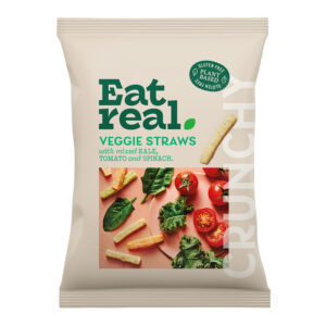 10 x Eat Real Veggie Straws with Tomato, Kale and Spinach 110g 0% Vat