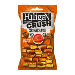 18 x Huligan Pretzels Crush Sriracha Chilli 65g - 0% Vat