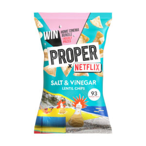 30 x Proper Lentil Chips Salt & Vinegar 31g - 0% Vat