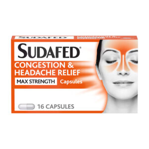 6 x Sudafed Congestion & Headache Capsules 16's