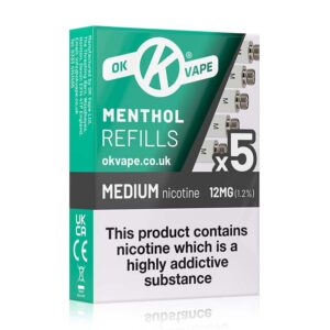 10 x OK Cigalike Refills - Menthol Medium (5 Pack)