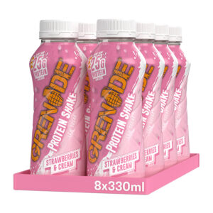 8 x Grenade Shake Strawberry & Cream 330ml 0% Vat