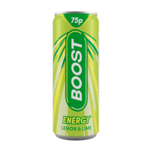 24 x Boost Energy Lemon & Lime Can 250ml PM 75p